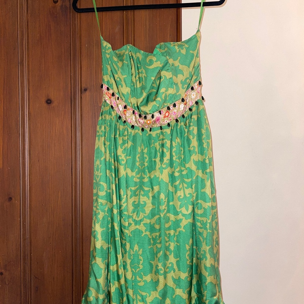 Green Silk Plenty Dress
